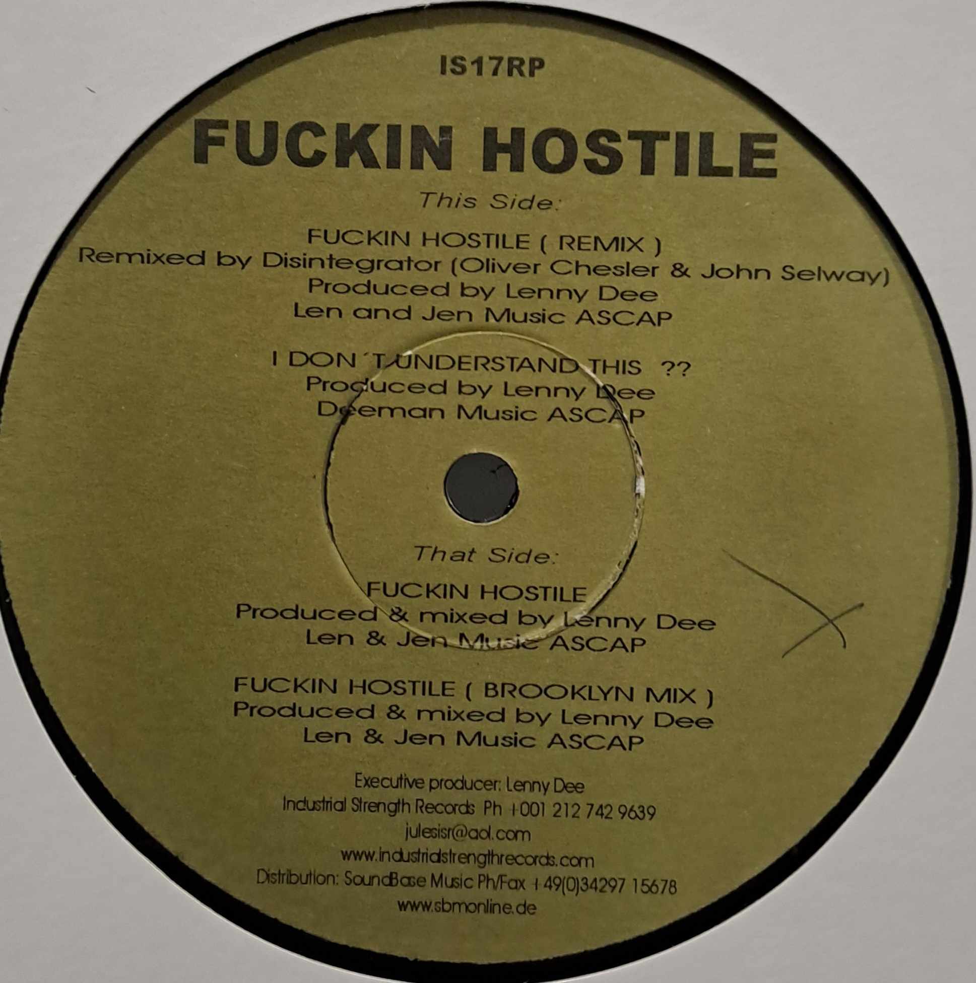 Industrial Strength Records 17RP - vinyle hardcore
